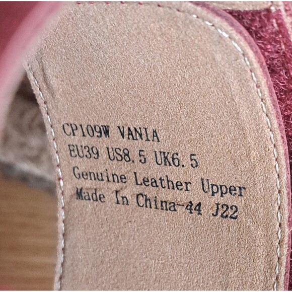 Aetrex Vania Womens 8.5 EU 39 Red Leather Cork Arch Support Sandals Comfort Cork - Picture 8 of 10